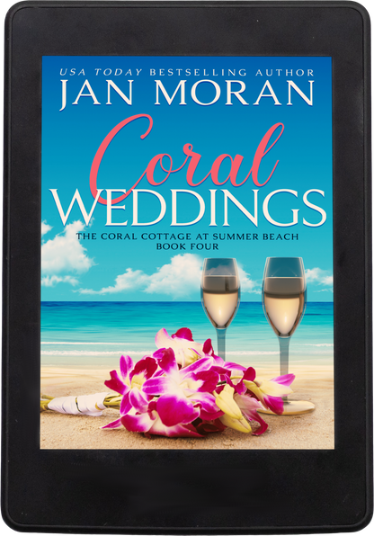Coral Weddings Audiobook by Jan Moran, Clean, Wholesome, Women's Fiction, small town, Jan Moran, beach reads, clean, wholesome, clean romance, beach reads ebook, beach reads paperback, Mary Kay Andrews, Debbie Macomber, dating, beach saga, summer read, vacation, women, dating, love, romance, romantic, chick lit, fun, womens fiction, beach, holiday, friendship, relationships, California, Elin Hilderbrand, Mary Alice Monroe