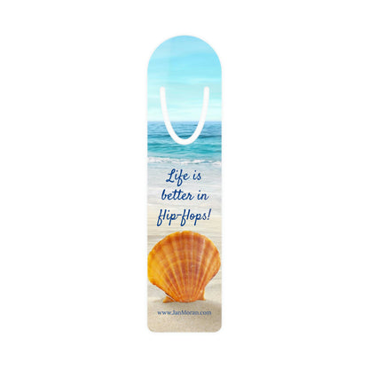 Shell Bookmark - Life is better in flip flops!