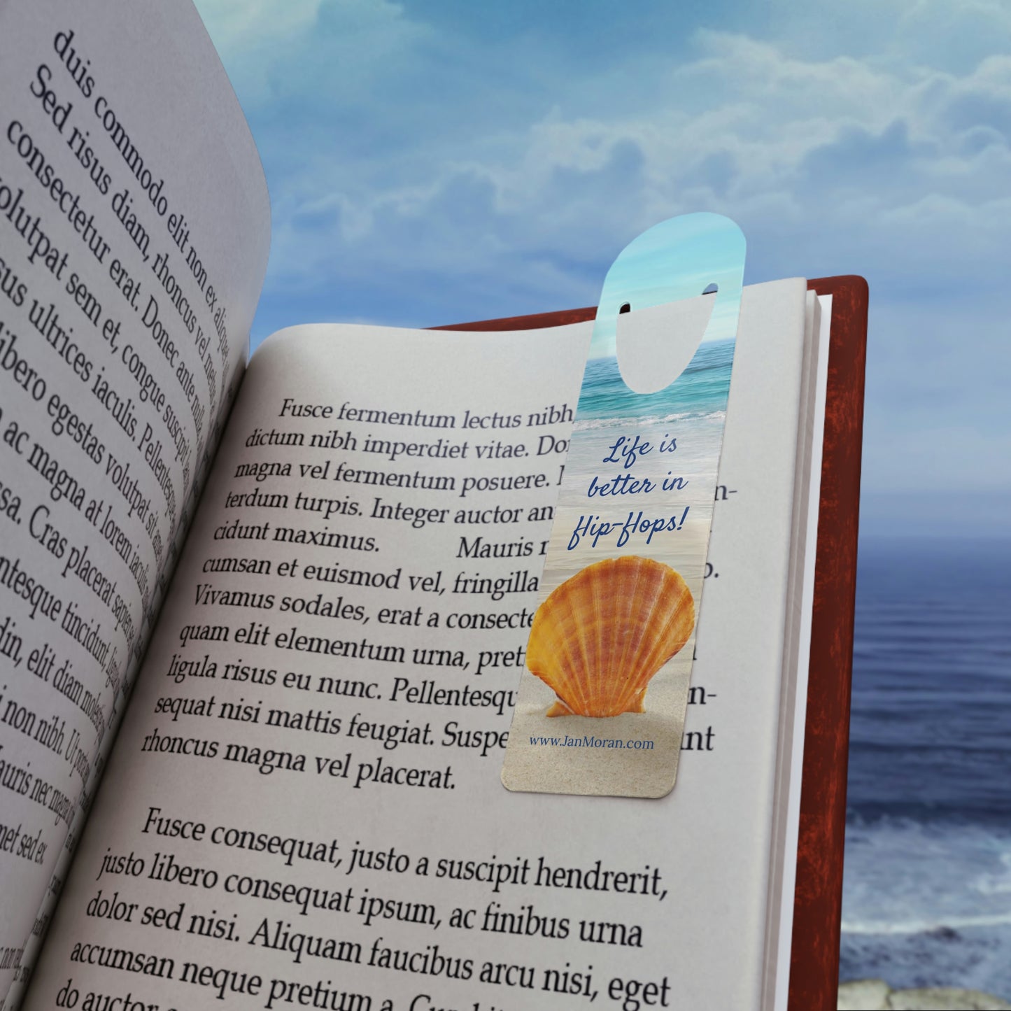 Shell Bookmark - Life is better in flip flops!